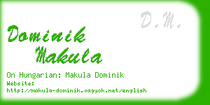 dominik makula business card